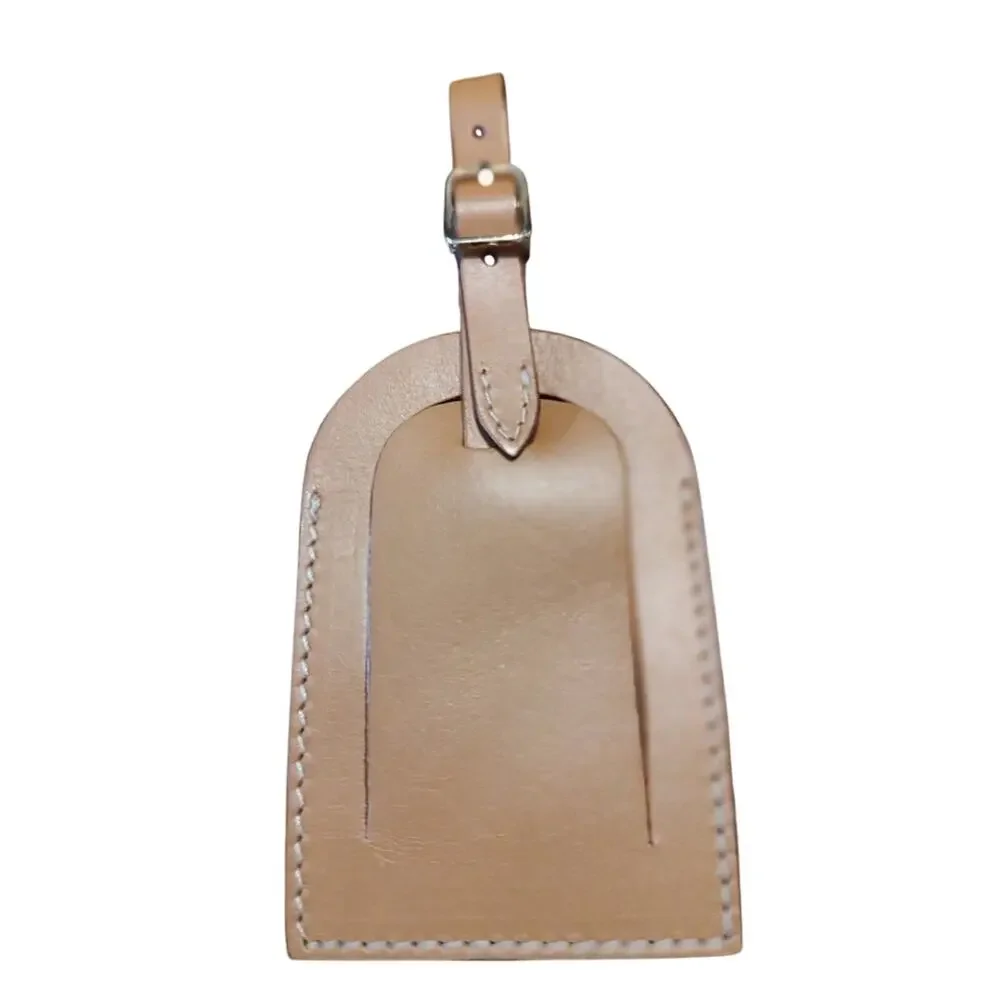 ESCADA Leather Luggage Tag Tan‎ EUC